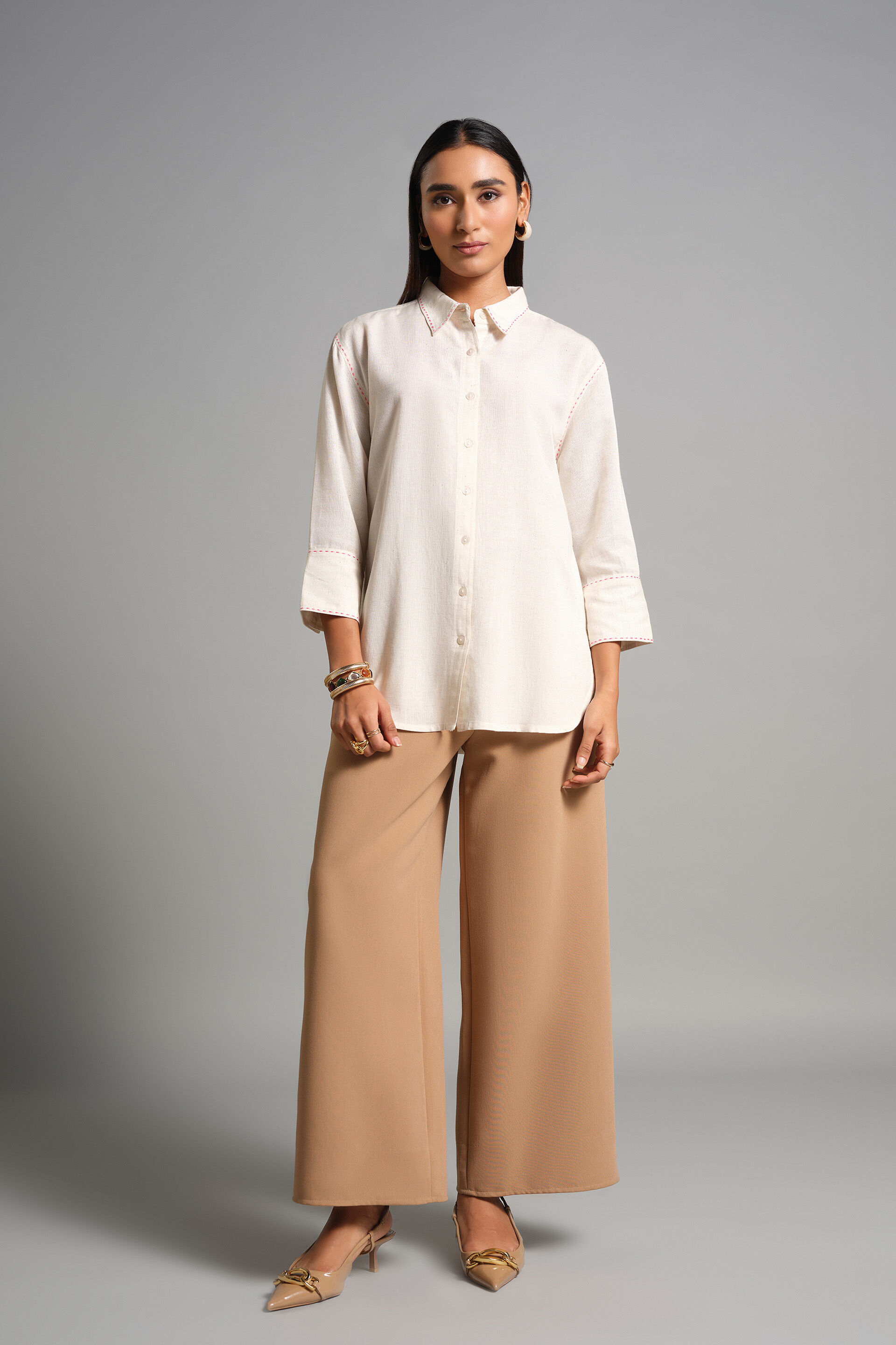 Nelsa Natural Shirt, Natural, image 3